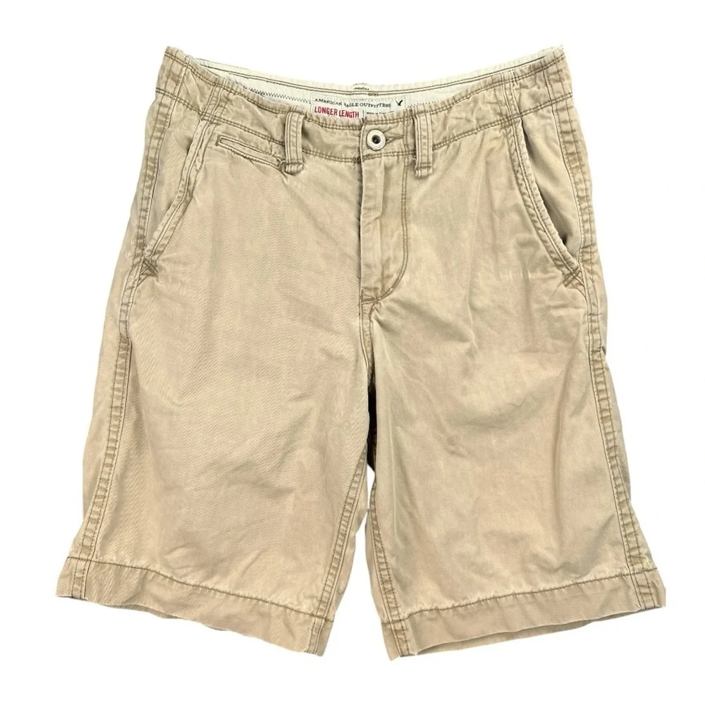 Vintage Y2K American Eagle Khaki Longer Length Men’s Shorts 30” Waist